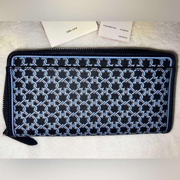 Kate Spade Continental Wallet - Blue Multi Spade Link - Picture 4 of 7